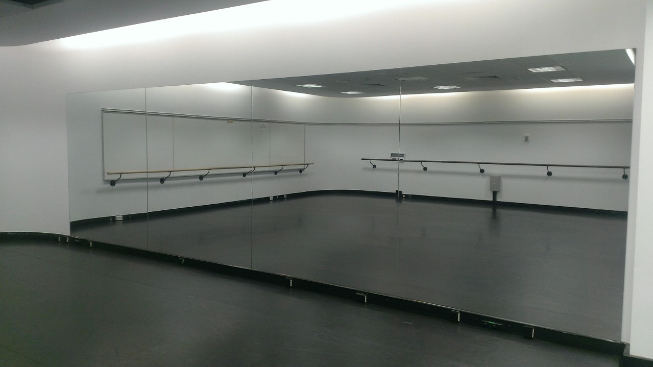 big-frameless-mirror-for-dance-studio-gym-wall-ikea-clock-w